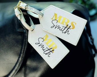 Set Of Two Personalised Honeymoon Luggage Tags