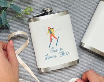 Personalised Apres Skier Hip Flask