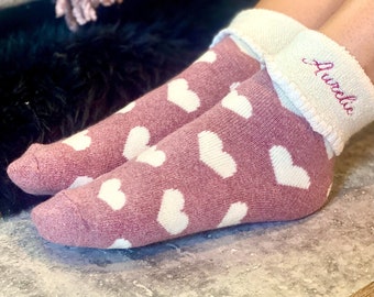 Personalised Valentine's Day Heart Cosy Socks