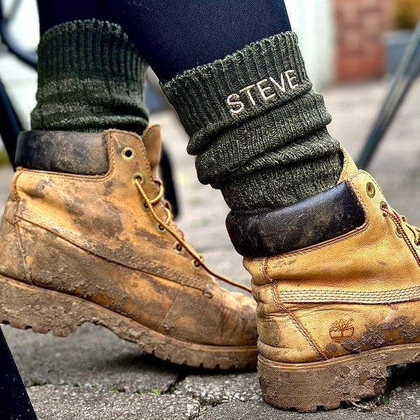 Personalised Men's Walking Boot Socks