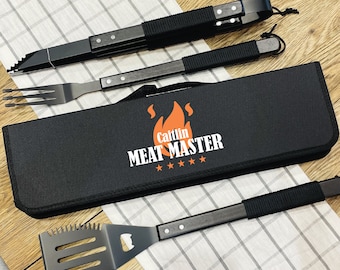 Personalised Meat Master Barbecue Tool Set