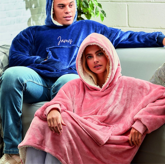 Nome personalizzato Coperta indossabile Felpa con cappuccio -  Italia