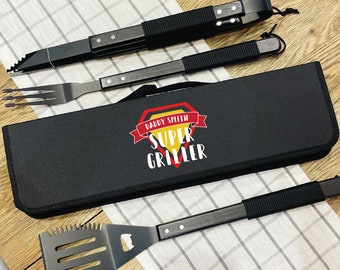 Personalised Super Griller BBQ Tool Set