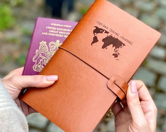 Carnet de voyage personnalisé en cuir pour machine à écrire