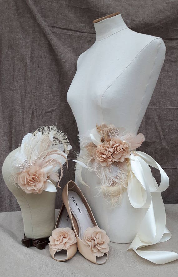 vintage bridal sash