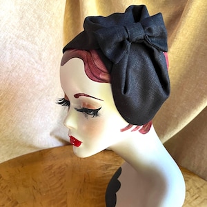 Handgemaakte linnen hoofdband met strik – vintage elegantie | One size fits all | Kleurselectie | elegante jaren 20/30 hoofdband