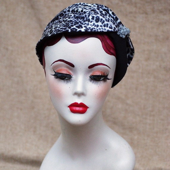 Buy For LEO PRINT Lovers: Velvet Half Hat // Headpiece  display picture 1
