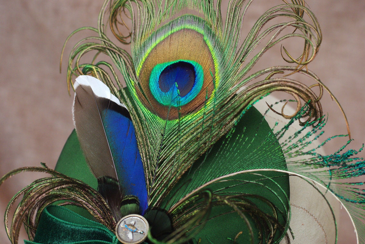 Pfauenfeder Haarspange Damen – Elegant Mit Strass Für Hochzeit, Party, Fascinator Kopfschmuck