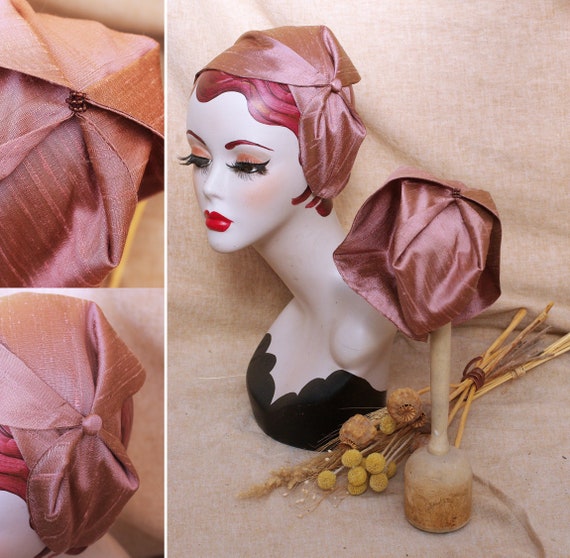 half headband - pink retro half headband - pink retro