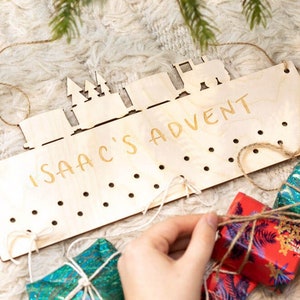 Personalised Christmas Train Advent Hanger - Wooden Advent Calendar - Kids Advent Calendar - DIY Advent Calendar