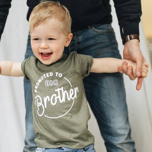 Birth Announcement Big Brother Promotion Kids Shirt - Promoted to Big Brother - Baby Shower Gift - Big Brother Announcement