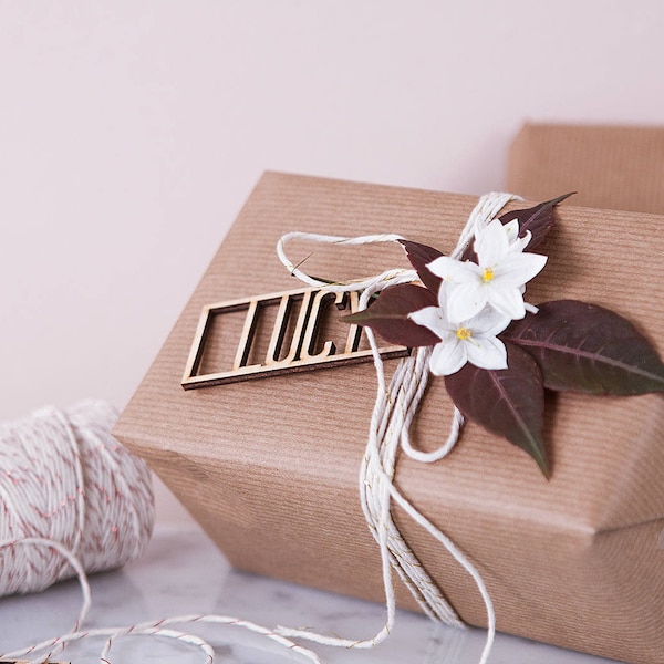 Personalised Wooden Gift Tags - Sustainable Gift Wrap - Birthday Gift Wrap