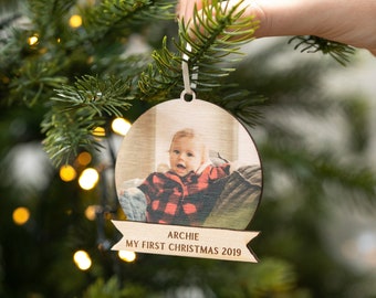 personalised christmas new baby scan photo bauble daddy nanny grandpa to be gift personalised christmas new baby scan photo bauble daddy nanny grandpa to be gift
