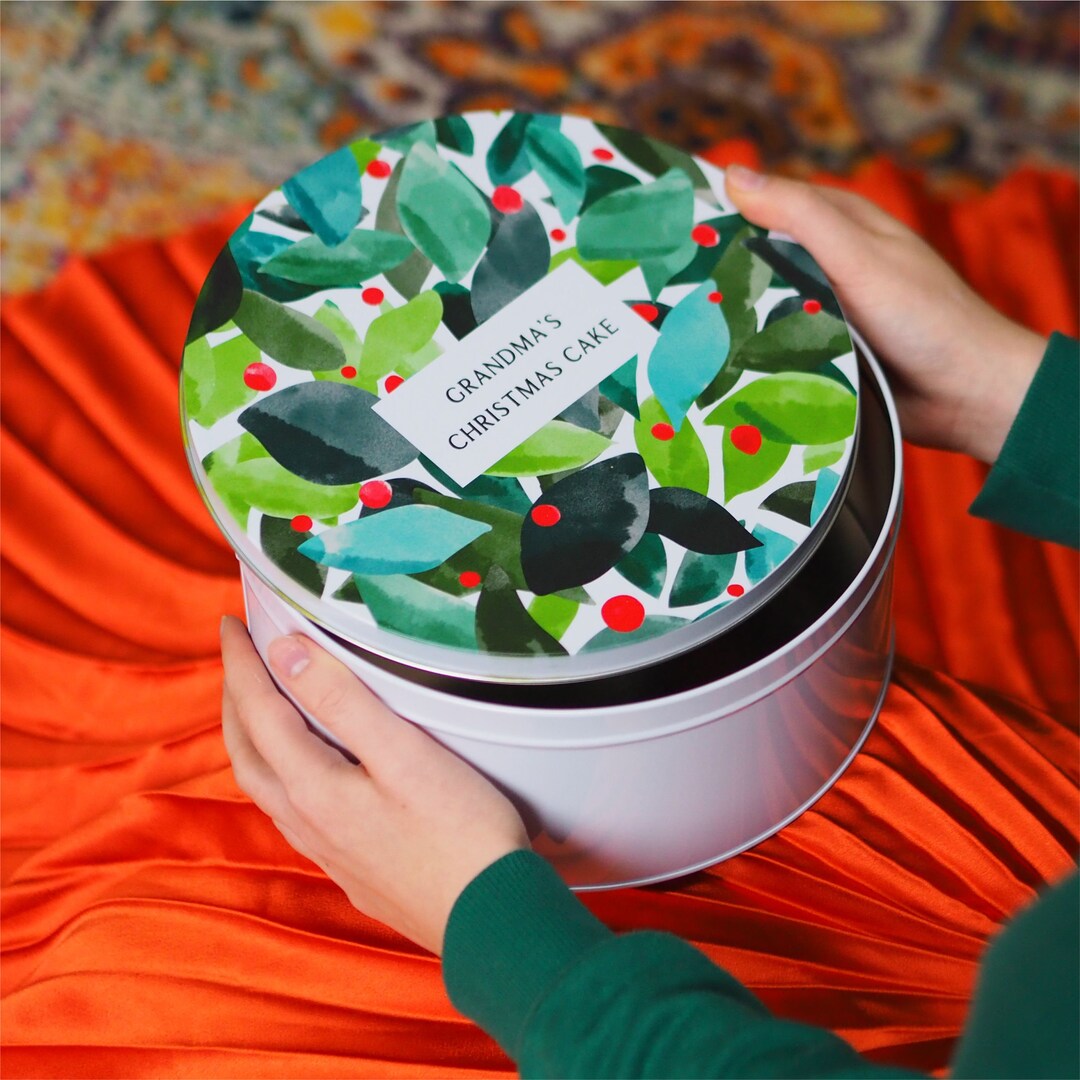 Personalised Christmas Cake Tin Christmas Gift Idea - Etsy UK