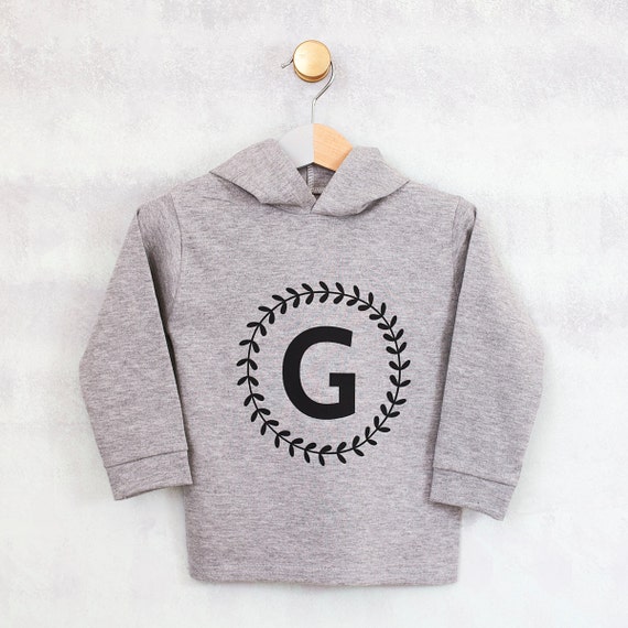 Sample Sale Monogram Wreath Kids Hoodie Baby Hoodie Etsy Canada