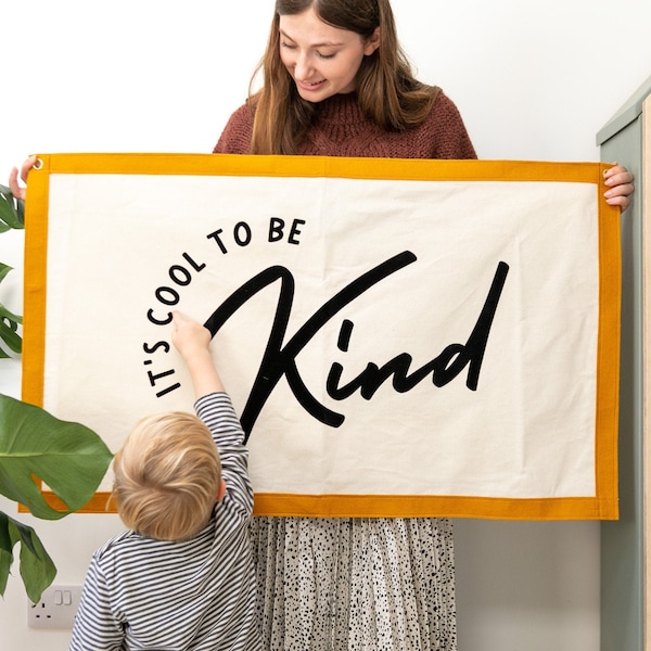 It's Cool To Be Kind Wall Art Banner - Be Kind Banner - New House Gift