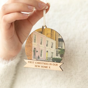 Personalised New Home Christmas Photo Bauble - Christmas Photo Decoration - Our First Home Bauble