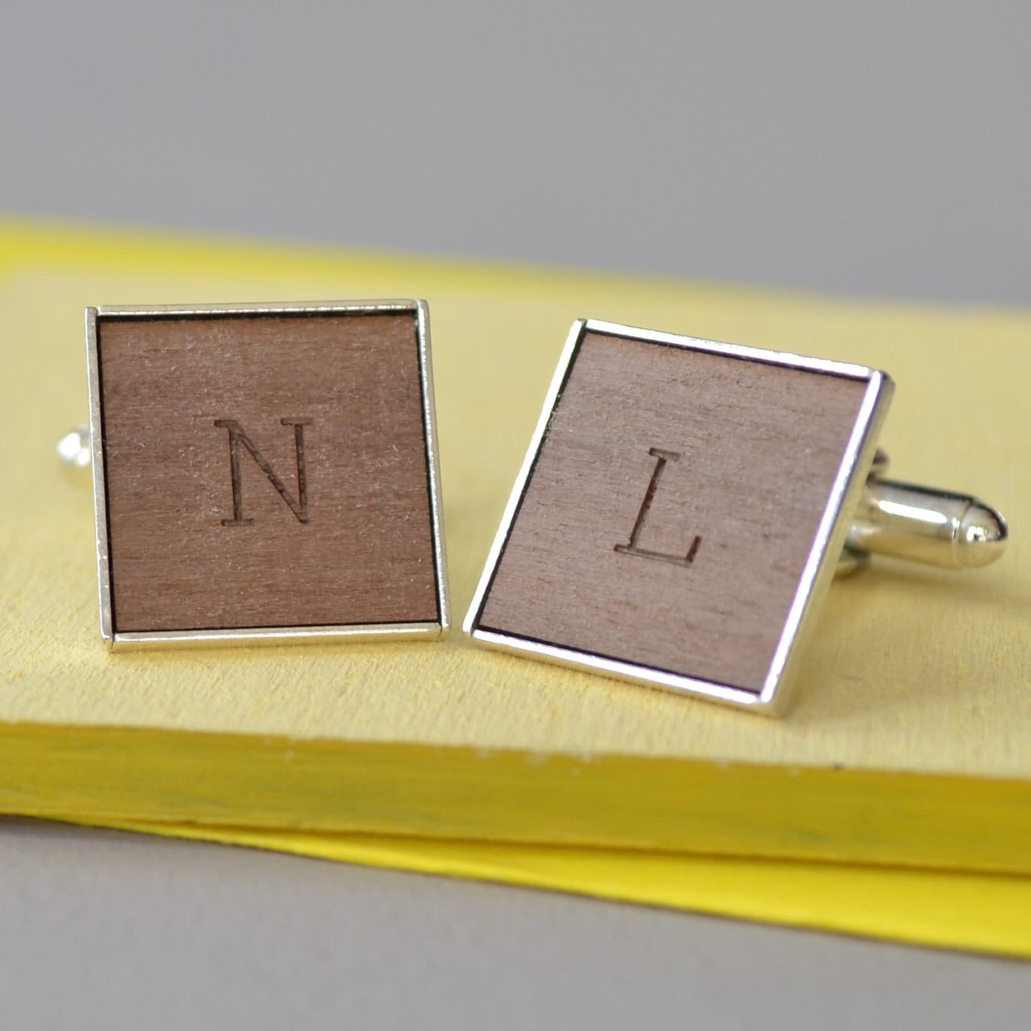 Personalised Engraved Cufflinks - Wedding Usher Gift Custom Cufflink Set Page Boy