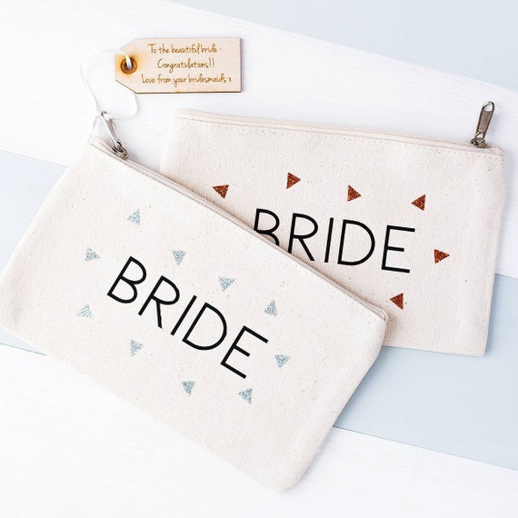 Buy Bride Makeup Bag, Bridal Shower Gift, Gift for Bride, Wedding Cosmetic  Pouch, Rose Makeup Bag Online at desertcartINDIA