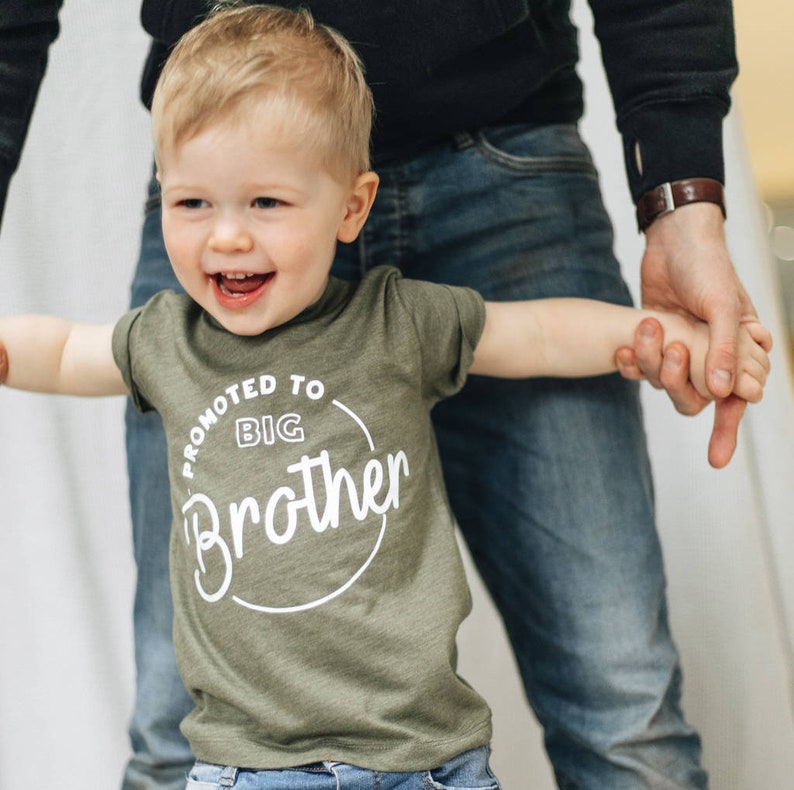 Birth Announcement Big Brother Promotion Kids Shirt Promoted Etsy UK