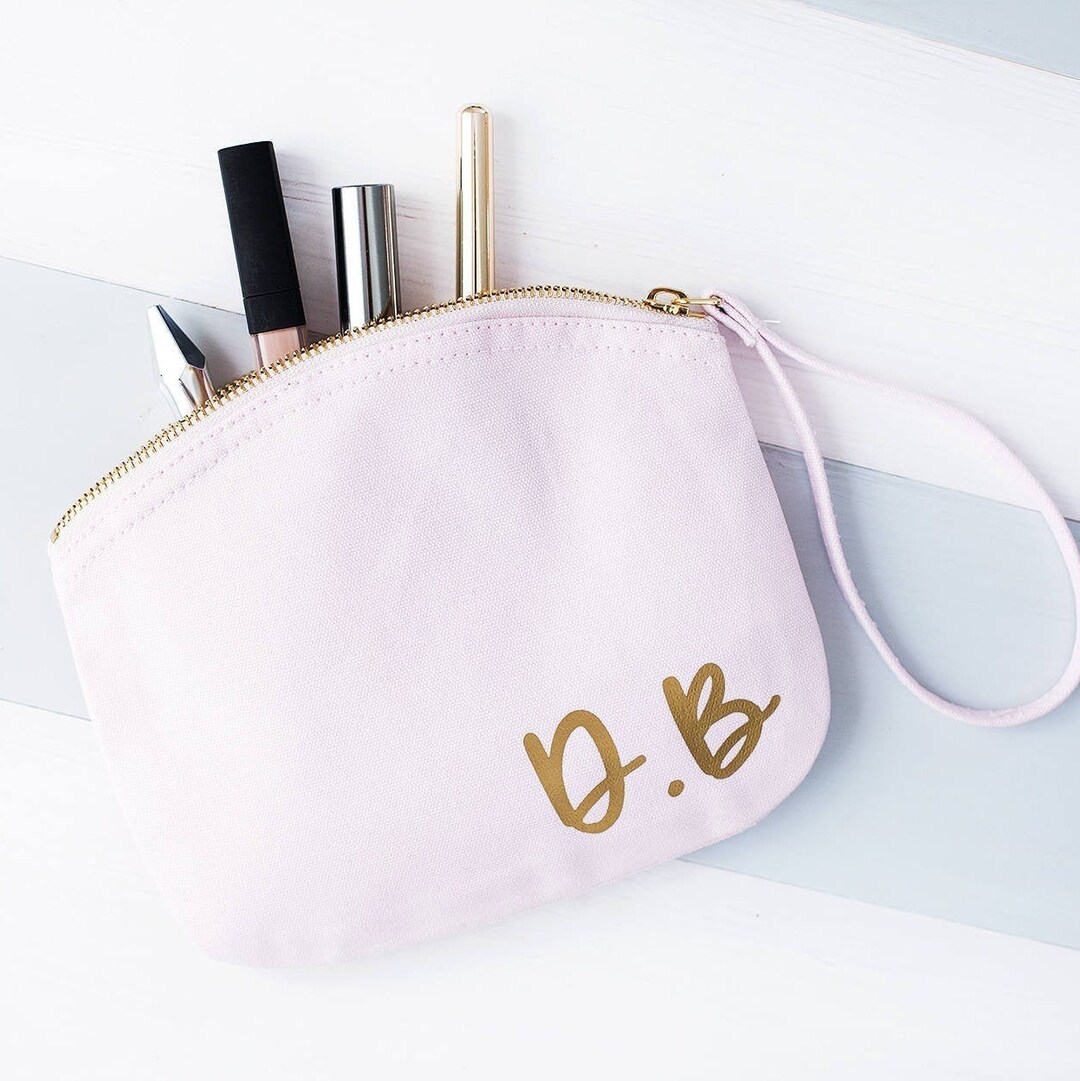 Personalised Initials Pastel Makeup Bag Initials Makeup Bag Etsy