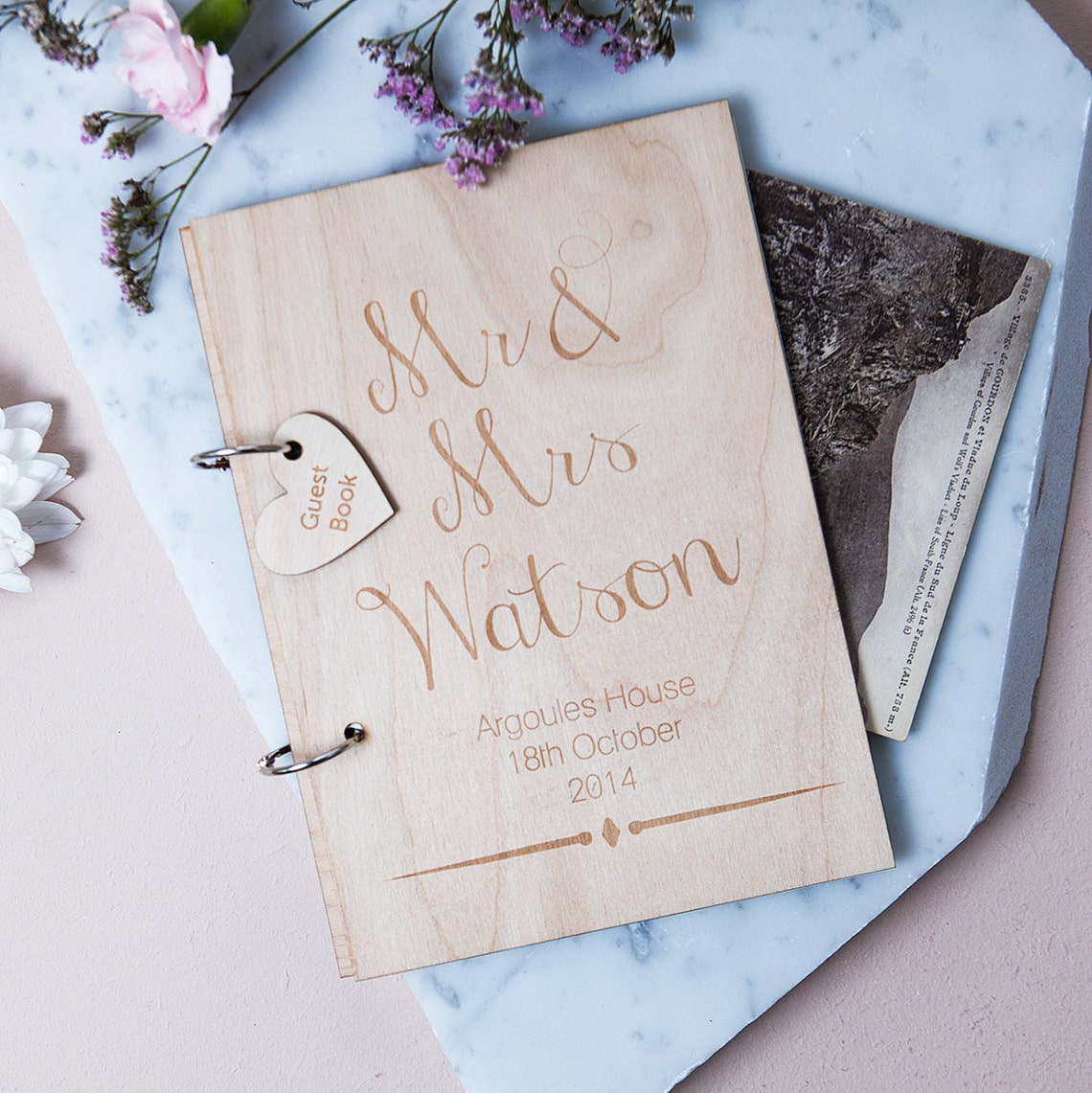 Personalised Wooden Guest Book Sign Our Guestbook Etsy