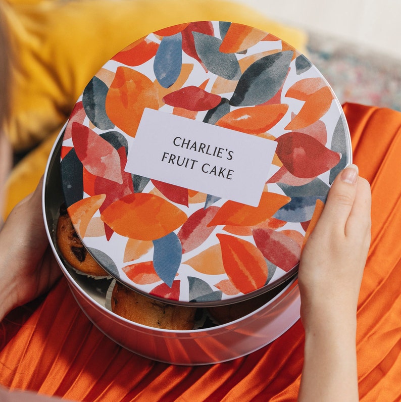 Personalised Festive Christmas Cake Tin Tin Anniversary Gift Etsy