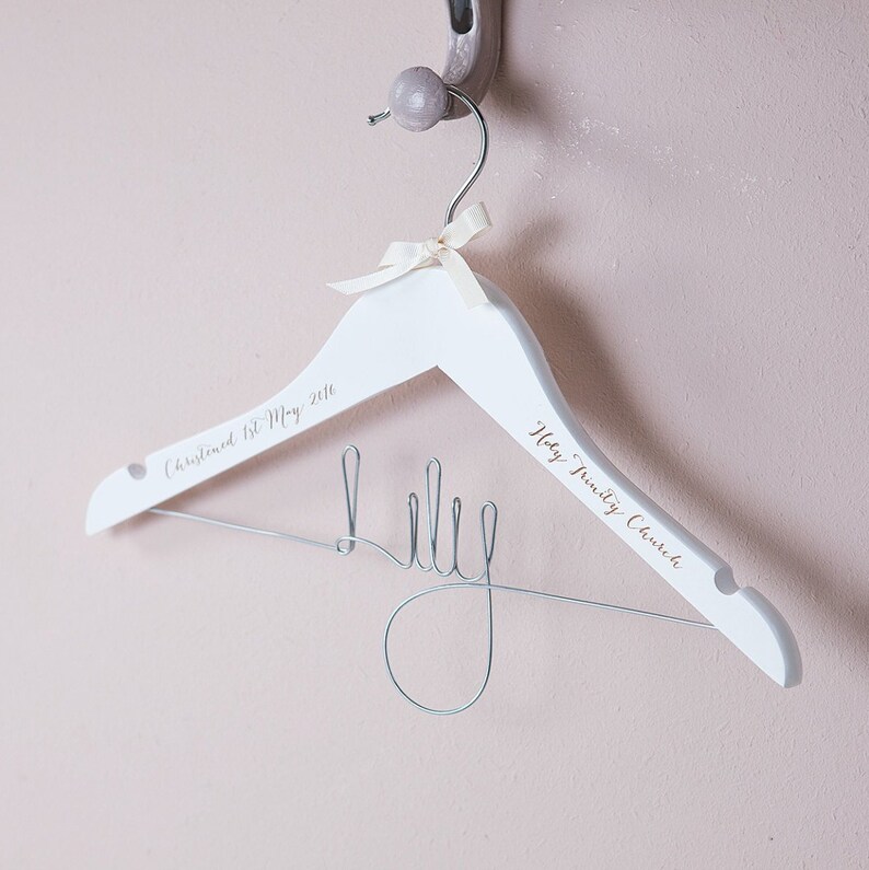 Personalised Christening Hanger Christening Gift Gift for Etsy
