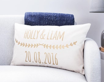 Personalised Wedding Gift Cushion - 2nd Anniversary Gift - Hen Party Gift - Engagement Gift Ideas - 50th Anniversary Gift