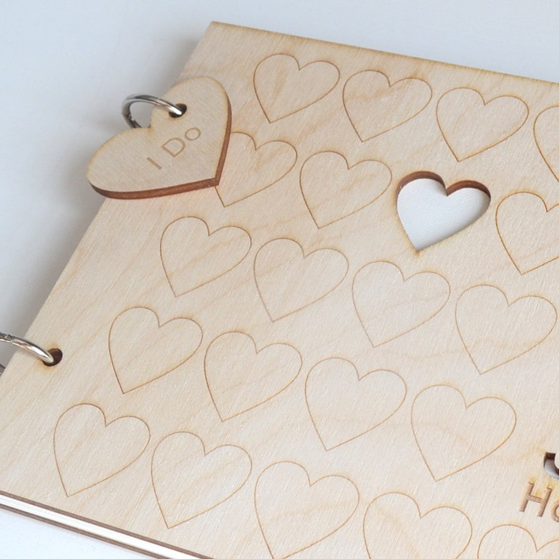 Personalised Wooden Hearts Guest Book Hen Party Gift 5th Etsy