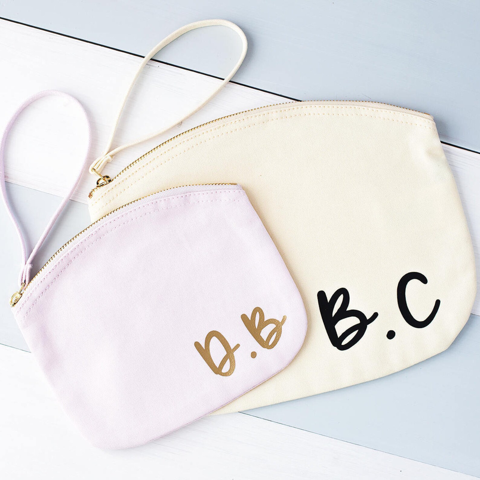 Personalised Initials Pastel Makeup Bag Initials Makeup Bag Etsy