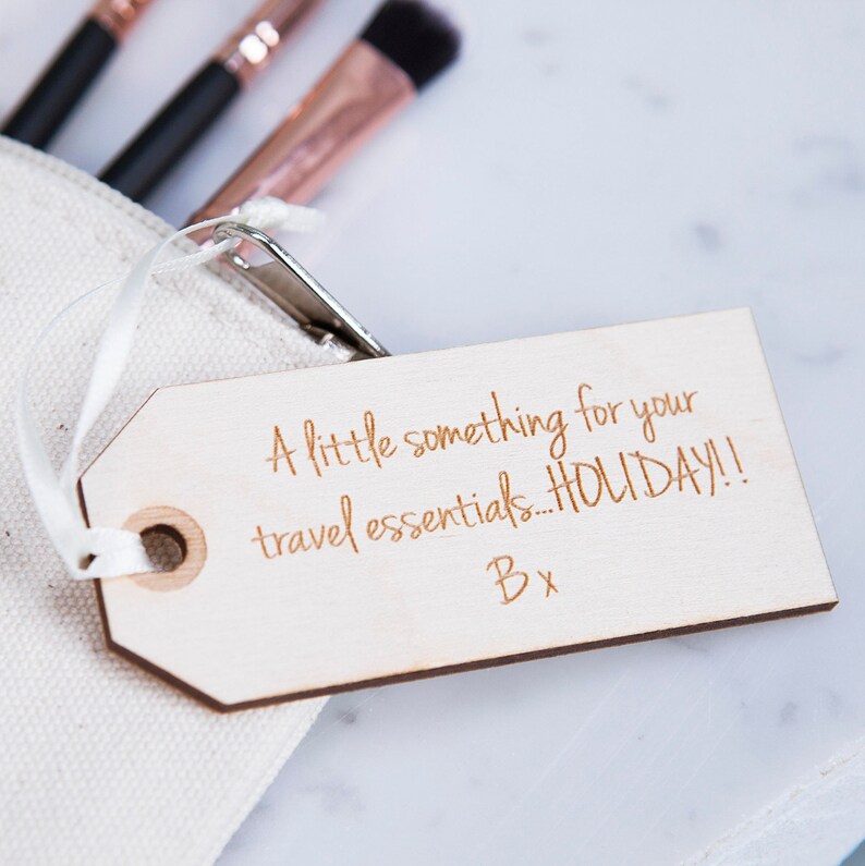 Wooden Luggage Tags Wooden Gift Tag Custom Gift Tag Personalised Engraved Wooden Luggage Tag