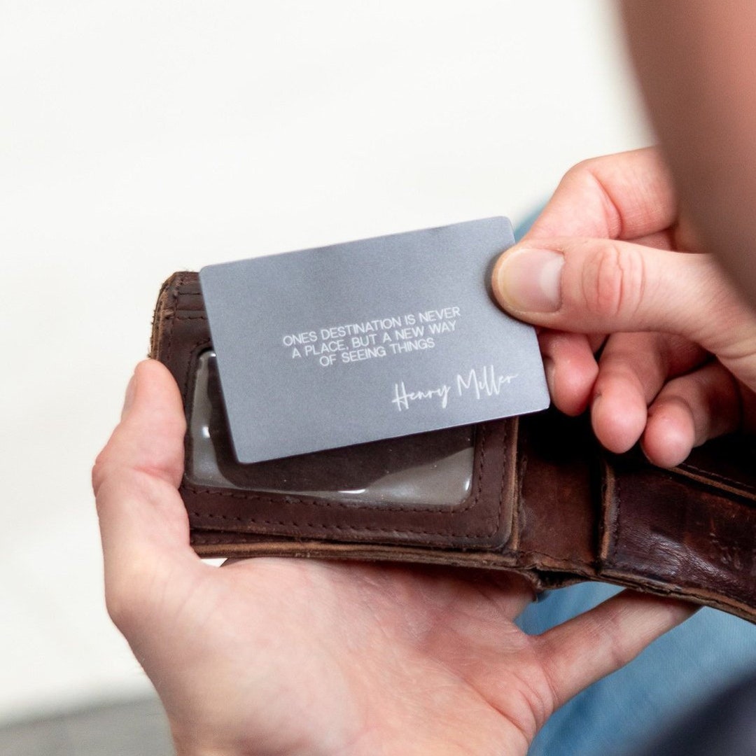 Personalised Inspirational Quotes Wallet Card Keepsake Etsy