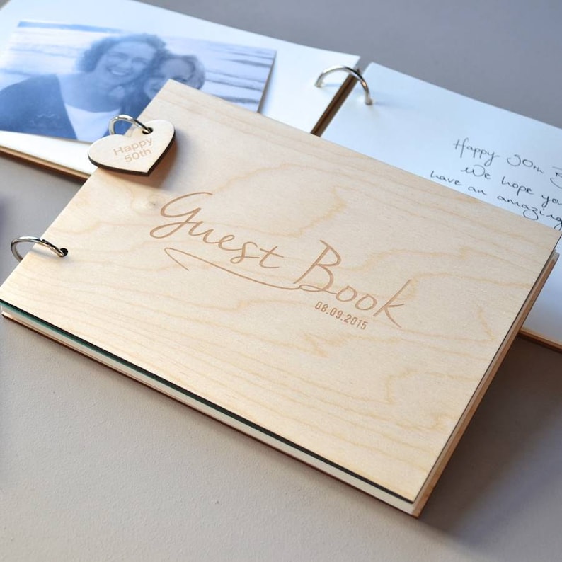Personalised Occasions Wooden Guest Book Wedding Guest Book Etsy