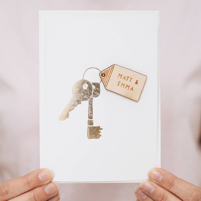 Personalised New Home Key Card New House Card Work From Etsy