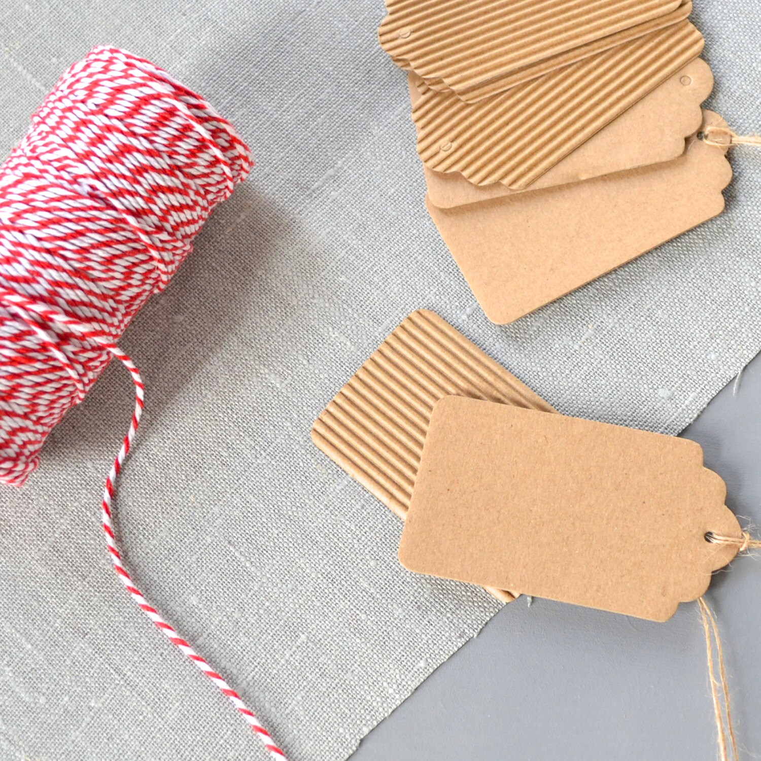 Kraft Corrugated Luggage Tags 10 Pack Rustic Gift Tags Etsy