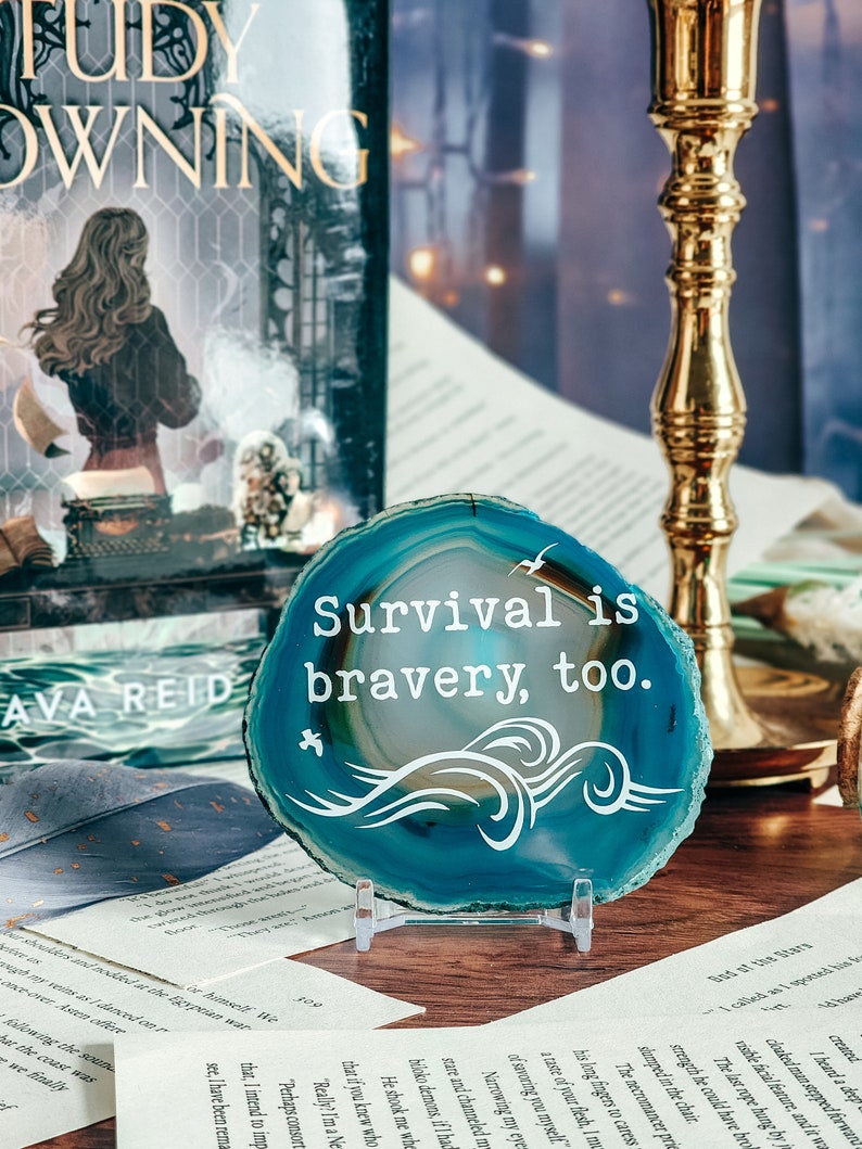 Survival Is Bravery, Too A Study In Drowning by Ava Reid Bookshelf Decor Bookush Merch image 3