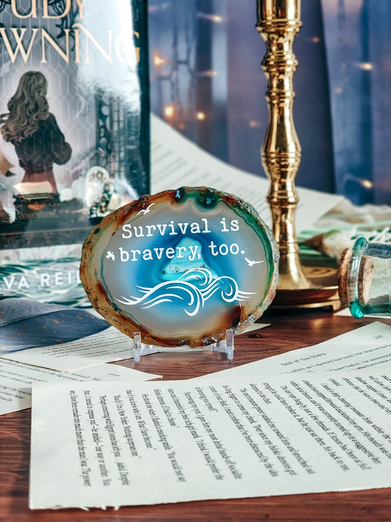 Survival Is Bravery, Too A Study In Drowning by Ava Reid Bookshelf Decor Bookush Merch image 1