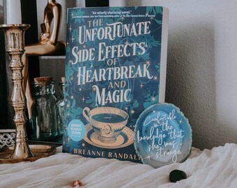 The Unfortunate Side Effects of Heartbreak and Magic Bookshelf Decor - Breanne Randall Book Quote - Witchy Bookshelf Decorations