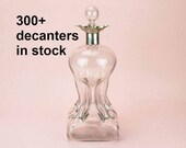 Decanter Blown Glass Arts Crafts Red Wine Sherry Port CARAFE Antique Ribbed William Huttons Sons Unique 1895 Gift Whiskey