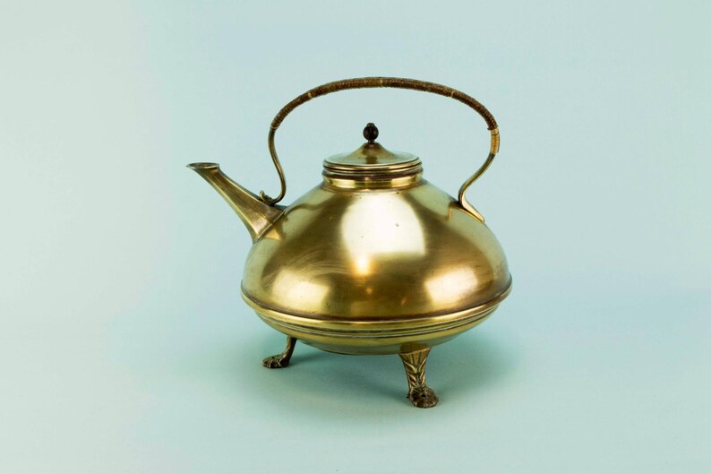 Christopher Dresser Design Brass Kettle Teapot Antique Etsy