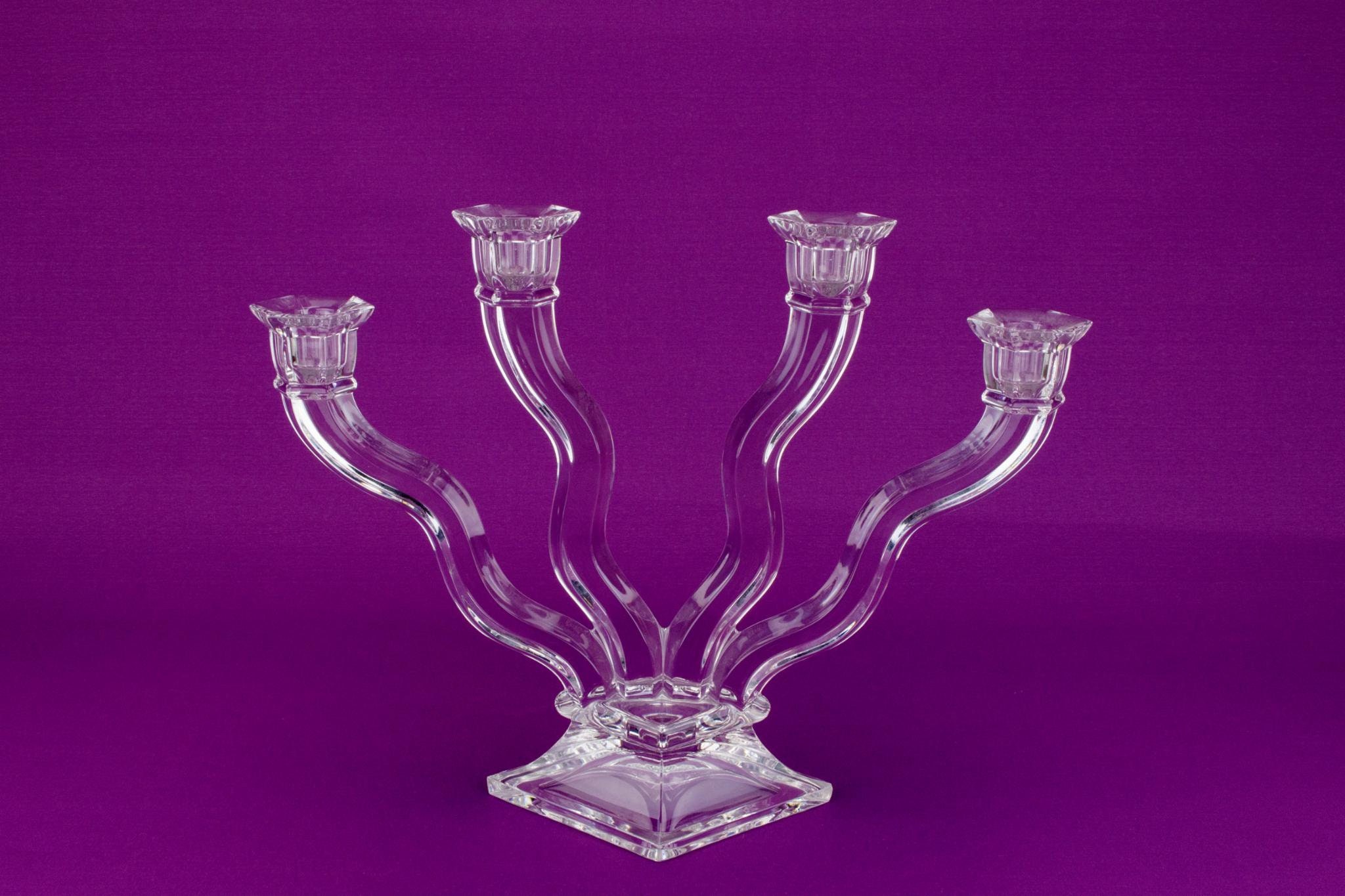 Candelabra Nachtmann Crystal Glass 4 Candle Branches German Etsy
