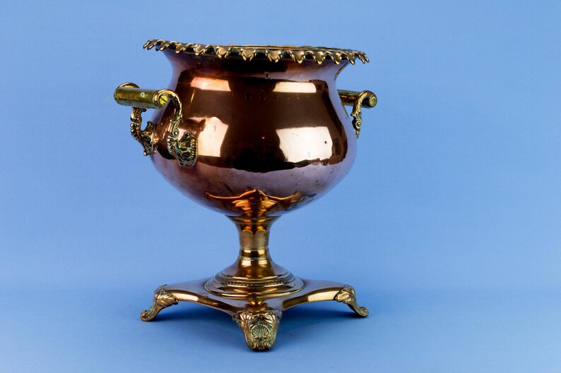 Large Copper Planter Urn Neo-Classical Antique William IV English 1830s Samovar Hot Water Vase