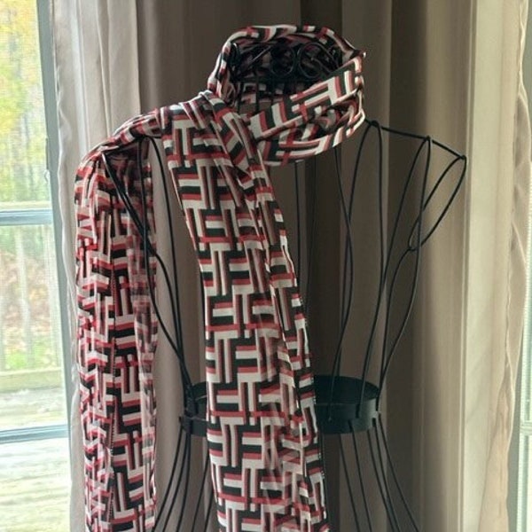 Vintage 1970's Mod Geometric Scarf