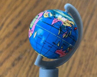 Vintage Spinning Globe Pencil, 1980's Pencil, Earth Day Gift