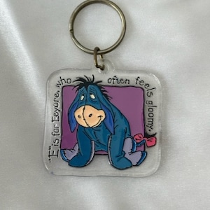 Vintage Acrylic Eeyore Keychain