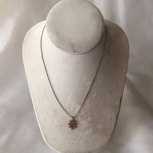 Leaf Abalone Shell Necklace, Vintage Silver Chain Necklace, 1980&#39;s Jewelry