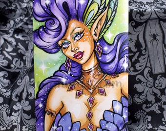 Great Fairy Mija - 4x6 Art Print par Megan Mars - fée pin-up art - TOTK - BOTW - fontaine de fée - art du jeu vidéo - Zelda