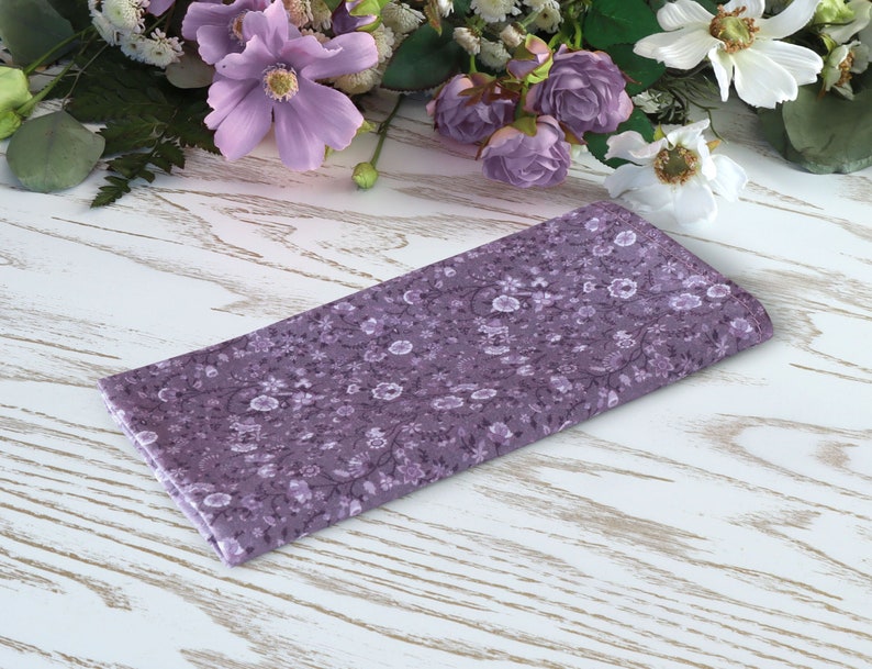 LILAC Floral Tie Wedding LAVENDER Haze WildFlowers Necktie Purple Floral Skinny tie WISTERIA Wedding Ties Davids Bridal Necktie SpecialOrder image 7