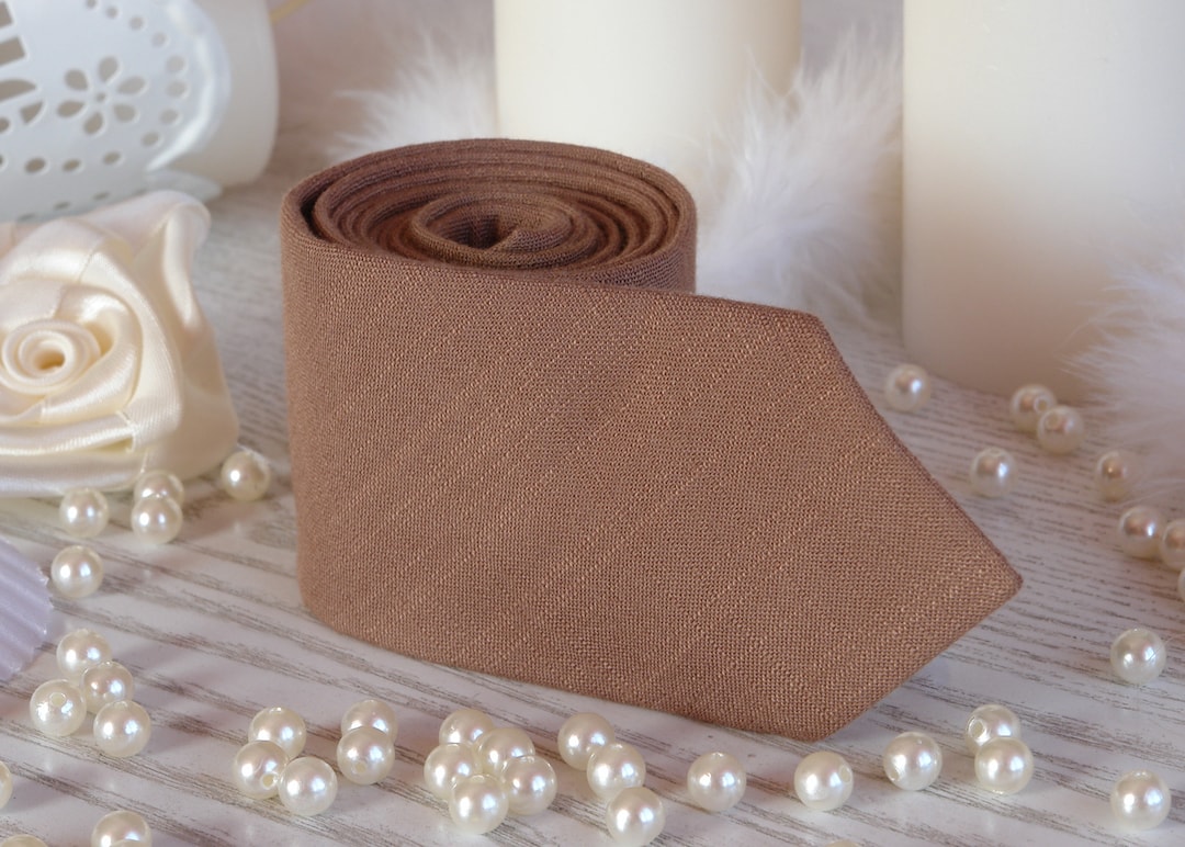 mens light brown tie